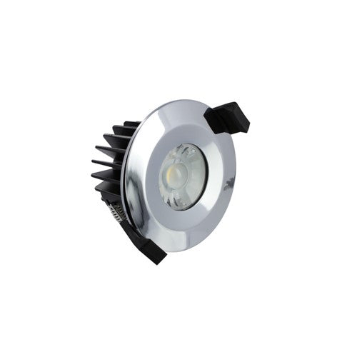 Integral LED Low-Profile Fire Rated Downlight 70-75Mm Cutout Ip65 440Lm 6W 4000K 38 Beam Dimmable 73Lm/W Polished Chrome Integral  - ILDLFR70B009