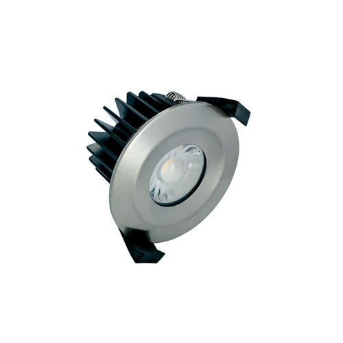 Integral LED Low-Profile Fire Rated Downlight 70-75Mm Cutout Ip65 510Lm 6W 3000K 36 Beam Dimmable 85Lm/W Satin Nickel Integral  - ILDLFR70B014