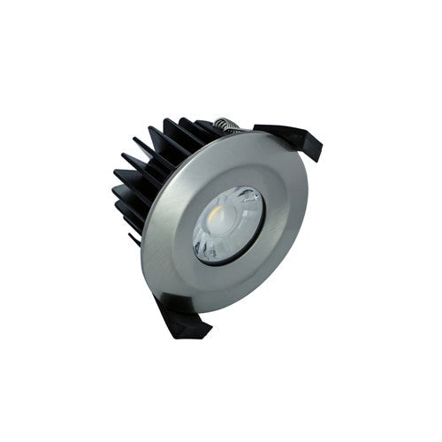 Integral LED Low-Profile Fire Rated Downlight 70-75Mm Cutout Ip65 520Lm 6W 4000K 36 Beam Dimmable 86Lm/W Satin Nickel Integral  - ILDLFR70B015