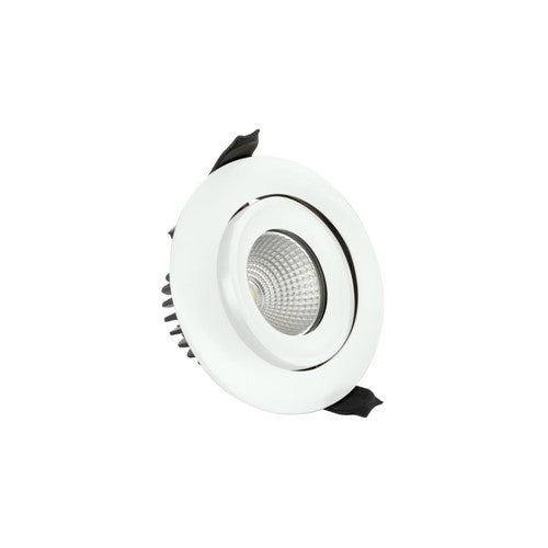 Integral LED Luxfire Fire Rated Tiltable Downlight 92Mm Cutout Ip65 430Lm 6W 3000K 36 Beam Dimmable 72Lm/W White Integral  - ILDLFR92C001