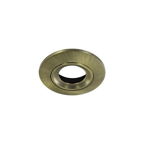 Integral LED Luxfire Fire Rated Tiltable Downlight Antique Brass Bezel Integral  - ILDLFR92C020