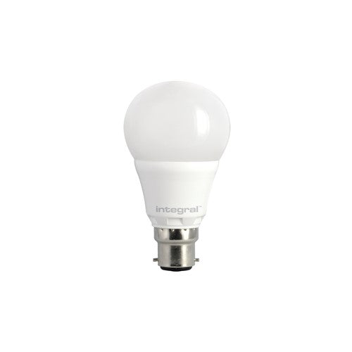 Integral LED Gls Bulb B22 470Lm 4.8W 2700K Dimmable 240 Beam Frosted Integral  - ILGLSB22DC020