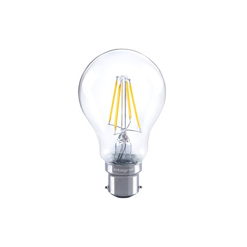 Integral LED Omni Filament Gls Bulb B22 470Lm 3.4W 2700K Dimmable 330 Beam Clear Full Glass Integral  - ILGLSB22DC053