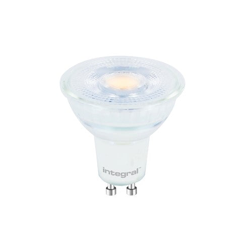 Integral LED Glass Gu10 Bulb 400Lm 3.6W 2700K Dimmable 36 Beam Integral  - ILGU10DC086