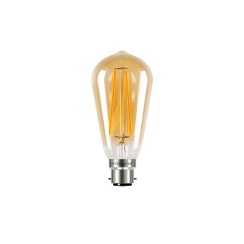 Integral LED Sunset St64 Bulb B22 170Lm 2.5W 1800K Non-Dimm 300 Beam Amber Integral  - ILST64B22N002