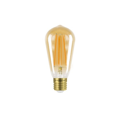 Integral LED Sunset St64 Bulb E27 380Lm 5W 1800K Dimmable 300 Beam Amber Integral  - ILST64E27D003