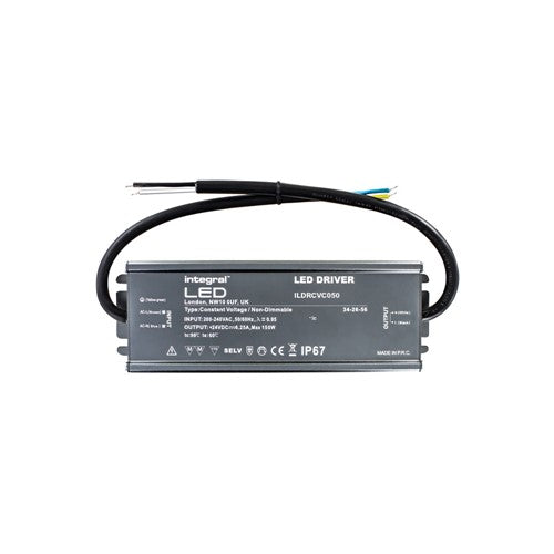 Integral LED Constant Voltage Driver 150W 12Vdc Ip67 Non-Dimm 200-240V Input Integral  - ILDRCVC050