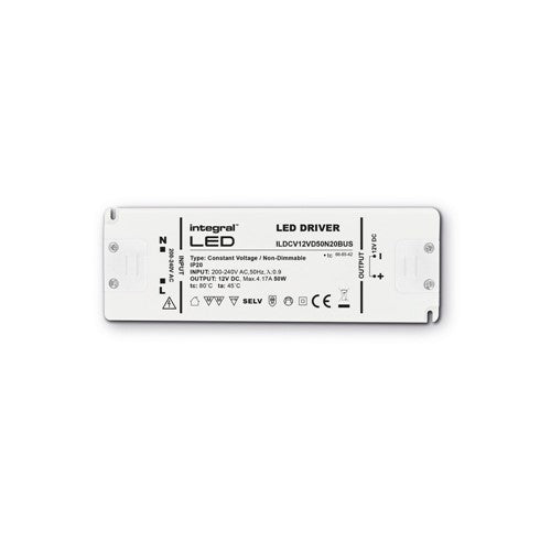 Integral LED Constant Voltage Driver 75W 24Vdc Ip20 Non-Dimm 200-240V Input Integral  - ILDRCVA047