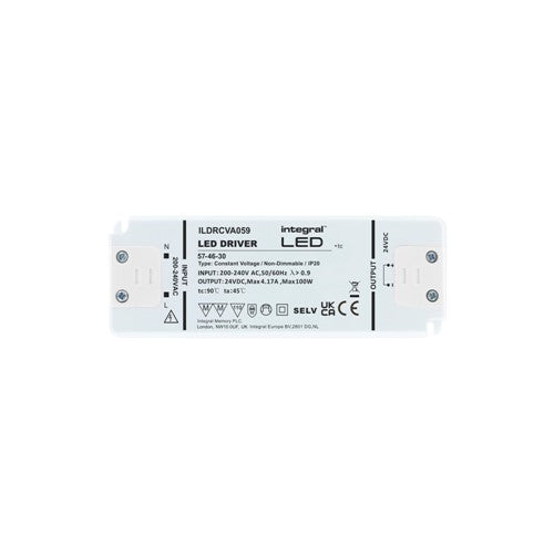 Integral LED Constant Voltage Driver 100W 24Vdc Ip20 Non-Dimm 200-240V Input  - ILDRCVA059