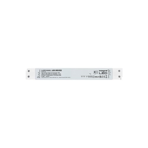 Integral LED Constant Voltage Long & Slim Driver 45W 12Vdc Ip20 Non-Dimm 180-264V Input  - ILDRCVA062