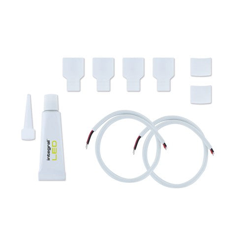 Integral LED Ip65 Kit 6 End Caps 2 Sets Live Wires Silicone Tube For Ip65 Spotless Strip Integral  - ILSTAB130