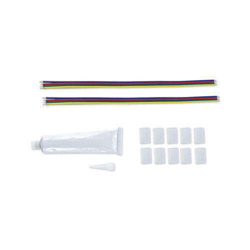 Integral LED Ip65 Rgb Kit 5 X Pierced End Caps 5 X Sealed End Caps 2 Sets Of Live Cables And Silicon Tube For Ip65 14Mm Width Rgb Strip  - ILSTAC176