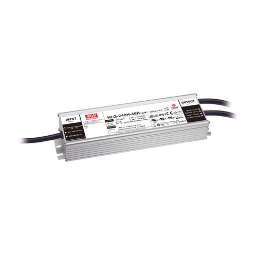 Integral LED Constant Voltage Driver 240W 48Vdc Ip67 3 In 1 Dimming 1-10V  10V Pwm Signal And Resistance 90-305V Input 20W Min Load  - HLG-240H-48B