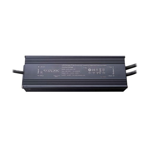 Integral LED Constant Voltage Driver 200W 12Vdc Ip66 Leading And Trailing Edge Dimmable 200-240V Input 20W Min Load Ecopac Power  - ELED-200P-12T