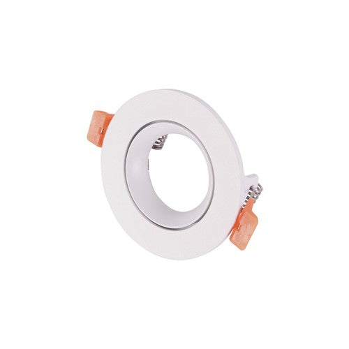 Integral LED Accentplus Downlight For Led Gu10 75Mm Cutout Ip20 White Round 55 Deg Two Sides Tiltable  - ILDL75N010