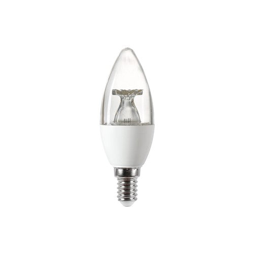 Integral LED Candle Bulb E14 470Lm 4.9W 2700K Dimmable 240 Beam Clear Integral  - ILCANDE14DC069