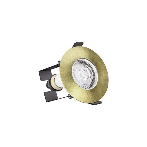 Integral LED Evofire Fire Rated Downlight 70Mm Cutout Ip65 Antique Brass Round +Gu10 Holder & Insulation Guard Integral  - ILDLFR70D046