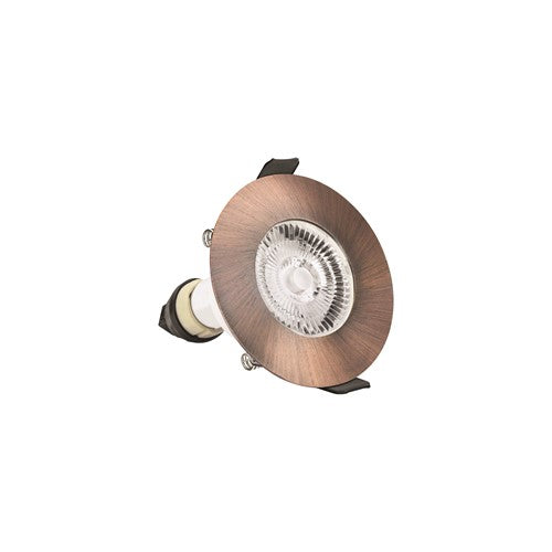 Integral LED Evofire Fire Rated Downlight 70Mm Cutout Ip65 Copper Round +Gu10 Holder Integral  - ILDLFR70D047