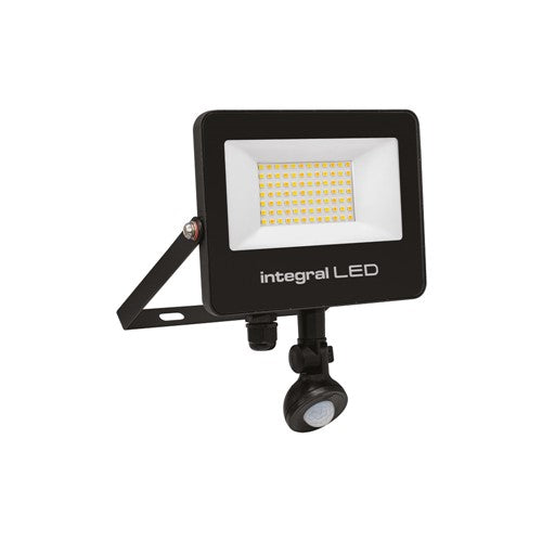 Integral LED Super Slim 2 Floodlight Ip67 3000Lm 30W Tuya 3000/4000/6500K Pir 120° Dimmable 100Lm/W Black Integral  - ILFLC252