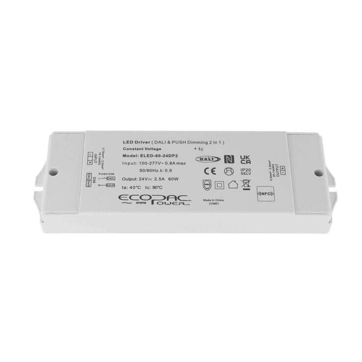 ELED-60-24DP2 Series DALI-2 Constant Voltage LED Drivers 60W