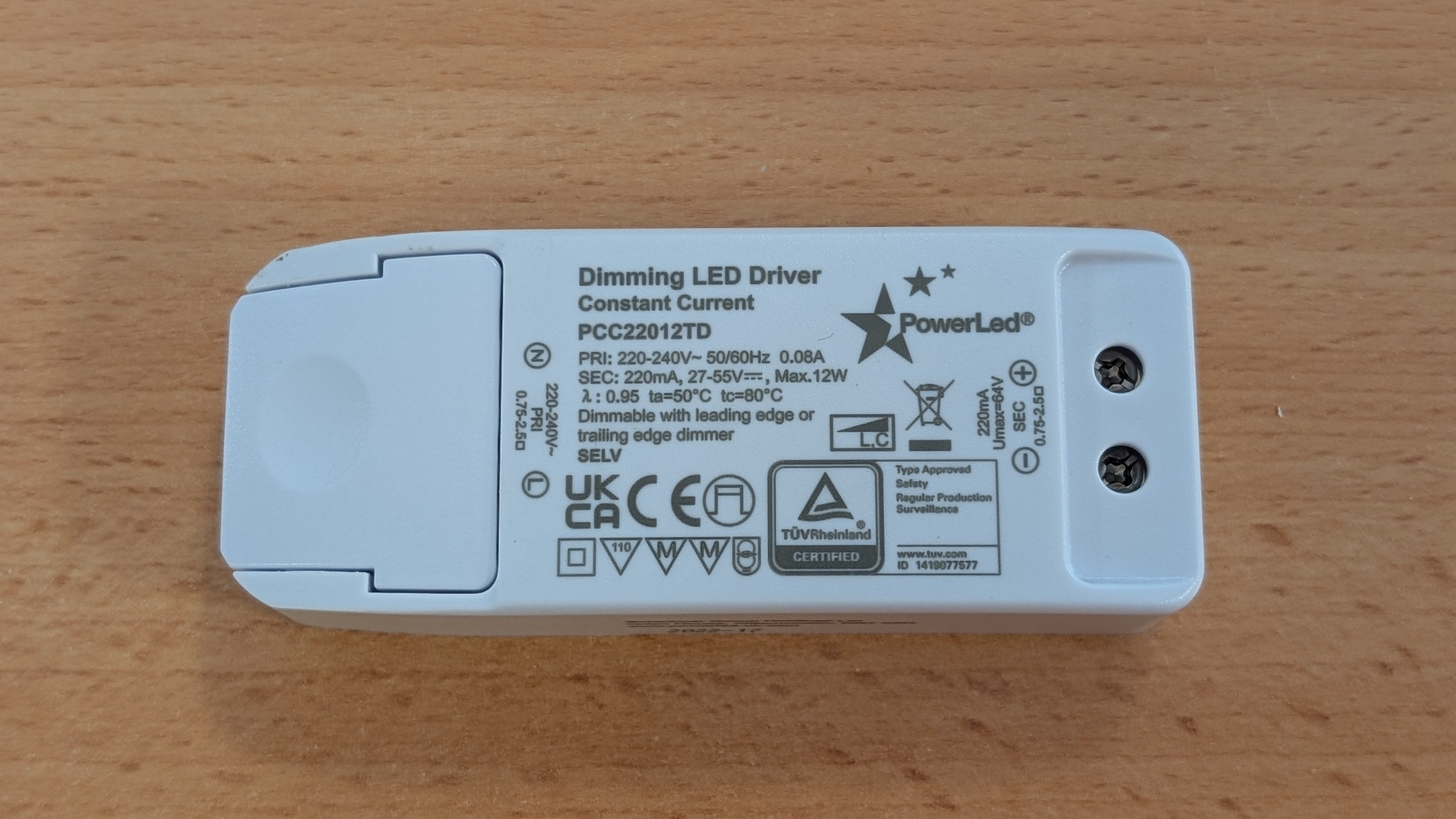 Power LED PCC22012TD 12W 200MA 27-55V Triac Dimmable 12W Constant Current LED Power Supply