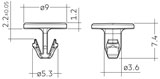 ACL CLIP 4.3mm PUSH-FIX sold in 500s Only