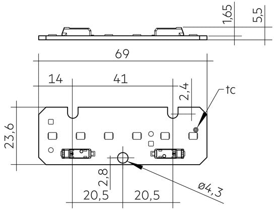 LLE 24x70mm 325lm 840 HV ADV6 QTY4