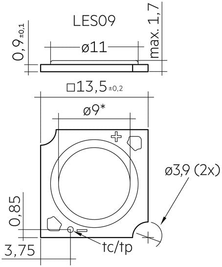 SLE 09mm 800lm/1200Lm R ADV8 Please Select