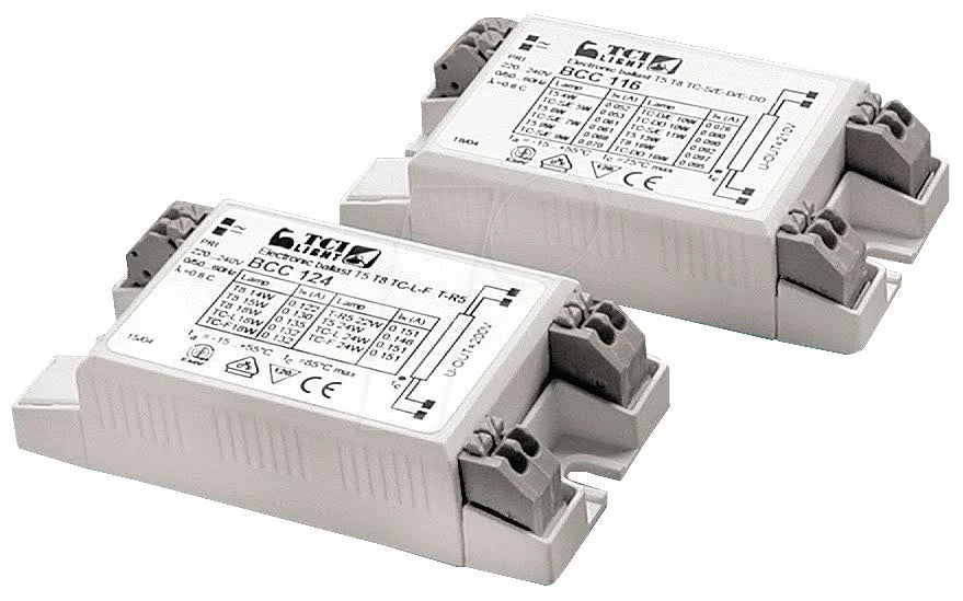 BCC124 - Mini Electronic Ballast T5 - 24W, 2 G11 18-24W , T8 14-15-18W