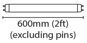 T1835  2ft 18W 3500K T8 triphosphor fluorescent tube Sold in BOX Q only (25S )