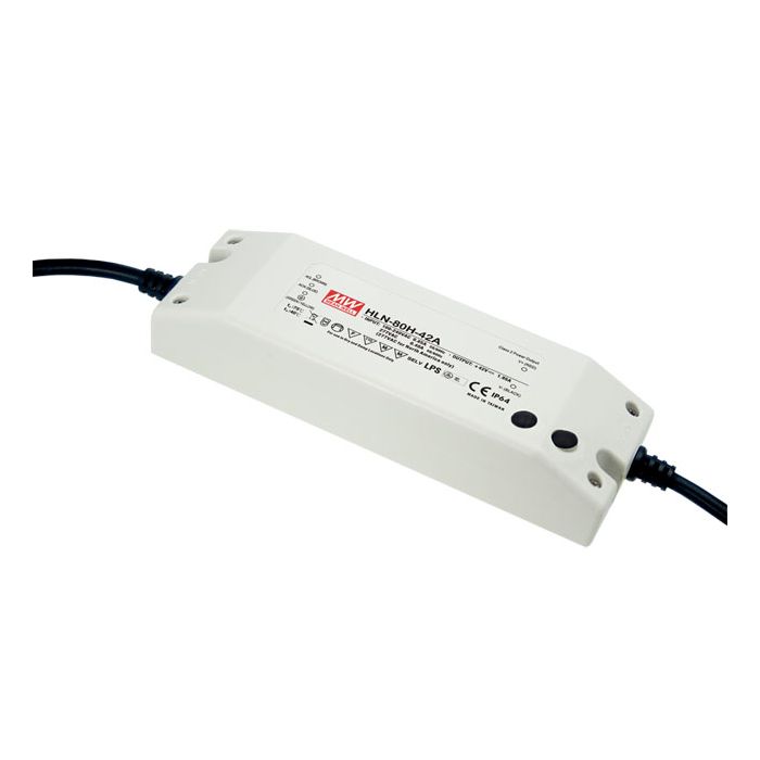 HLN-80H-42B - Mean Well LED Driver HLN-80H-42B 80W 42V LED Driver Meanwell - Easy Control Gear